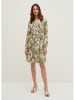 STEFANEL Jurk wit/geel/paars