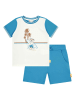 Steiff 2-delige outfit wit/blauw