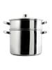 COOK CONCEPT Roestvrijstalen stoompan met deksel zilverkleurig - Ø 25,5 cm