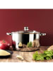 COOK CONCEPT Edelstahl-Kochtopf mit Deckel in Silber - Ø29,4 cm
