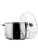 COOK CONCEPT Edelstahl-Kochtopf mit Deckel in Silber - Ø29,4 cm