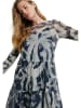 CARTOON Kleid in Grau/ Dunkelblau