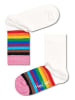 Happy Socks 3-delige geschenkset wit/meerkleurig