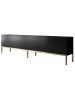 Evila TV-meubel "Lord" zwart/goudkleurig - (B)180 x (H)47 x (D)30 cm