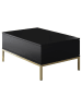 Evila Couchtisch "Lord" in Schwarz/ Gold - (B)90 x (H)40 x (T)60 cm