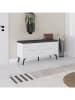 Evila Schuhschrank "Dune" in Weiß - (B)107 x (H)55 x (T)35 cm