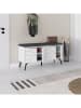 Evila Schuhschrank "Dune" in Weiß - (B)107 x (H)55 x (T)35 cm