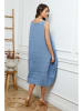 Joséfine Leinen-Kleid in Hellblau