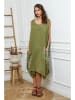 Joséfine Leinen-Kleid in Khaki