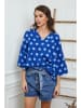 Fleur de Lin Leinen-Bluse  in Blau