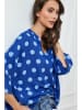Fleur de Lin Leinen-Bluse  in Blau