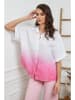 Fleur de Lin Linnen blouse wit/roze