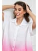 La Compagnie Du Lin Linnen blouse wit/roze