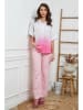 La Compagnie Du Lin Linnen blouse wit/roze