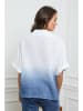 La Compagnie Du Lin Linnen blouse wit/blauw