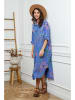 Joséfine Leinen-Kleid in Blau
