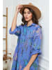 Joséfine Leinen-Kleid in Blau