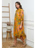 Joséfine Leinen-Kleid in Orange