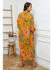 Joséfine Leinen-Kleid in Orange
