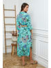 Joséfine Linnen jurk turquoise
