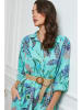 Joséfine Linnen jurk turquoise