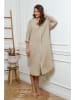 Joséfine Leinen-Kleid in Beige