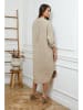 Joséfine Leinen-Kleid in Beige