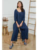 Joséfine Leinen-Jumpsuit "Besorla" in Dunkelblau