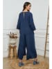 Joséfine Leinen-Jumpsuit "Besorla" in Dunkelblau
