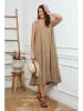 Joséfine Leinen-Kleid in Beige