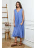 Joséfine Leinen-Kleid in Blau