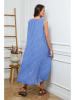 Joséfine Leinen-Kleid in Blau