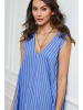 Fleur de Lin Leinen-Kleid in Blau