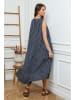 Joséfine Leinen-Kleid in Dunkelblau