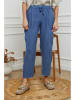 La Compagnie Du Lin Lniane spodnie w kolorze niebieskim
