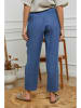La Compagnie Du Lin Lniane spodnie w kolorze niebieskim