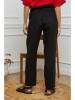Fleur de Lin Leinen-Hose "Ferria" in Schwarz