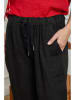 Fleur de Lin Leinen-Hose "Ferria" in Schwarz