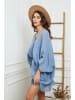 Joséfine Leinen-Bluse  in Hellblau
