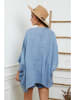 Joséfine Leinen-Bluse  in Hellblau