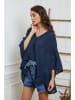 Joséfine Linnen blouse donkerblauw