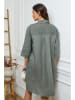 Joséfine Leinen-Kleid in Khaki