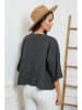 Fleur de Lin Leinen-Bluse  in Anthrazit