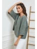 Fleur de Lin Linnen blouse kaki