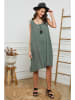 Joséfine Leinen-Kleid in Khaki