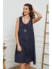 Joséfine Leinen-Kleid in Dunkelblau