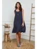 Fleur de Lin Leinen-Kleid "Hemar" in Dunkelblau