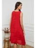 Joséfine Leinen-Kleid in Rot