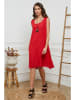 La Compagnie Du Lin Lniana sukienka w kolorze czerwonym