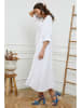 La Compagnie Du Lin Leinen-Kleid in Weiß